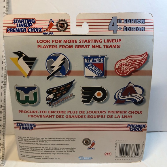 1996 Starting Lineup NHL 4th Edition Mark Messier (Rangers) Hockey fig plus card - Picture 5 of 7